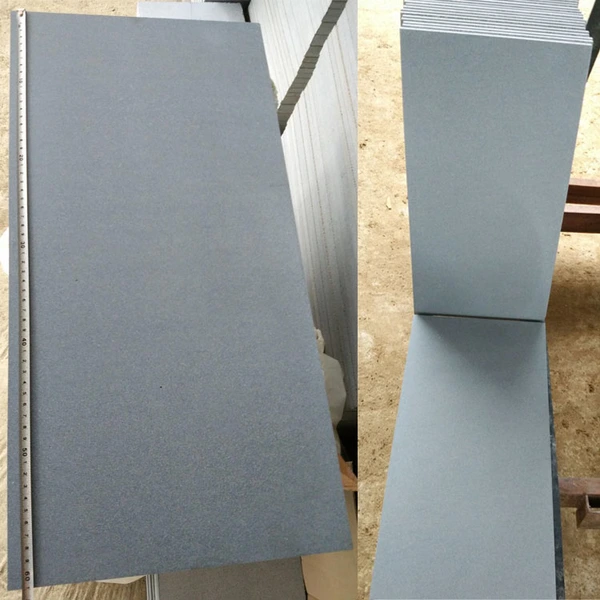 Honed china basalt stone thin tiles for indoor floor paver or wall 