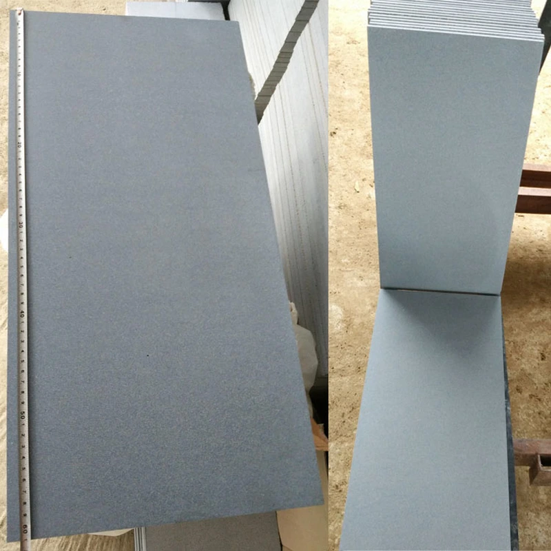 Honed china basalt stone thin tiles for indoor floor paver or wall 