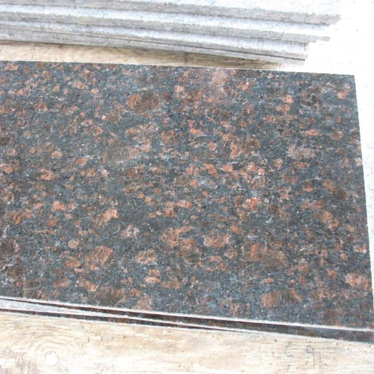Polished tan brown granite tile
