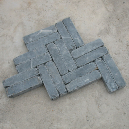 tumbled black basalt stone bricks