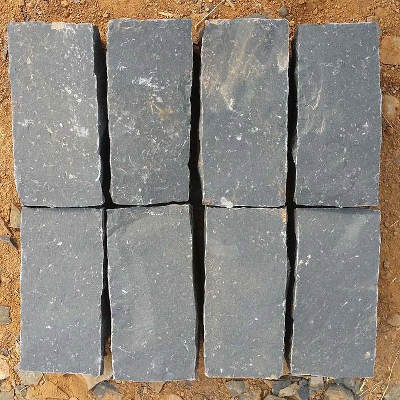 all sides natural split granite and basalt cobble stone