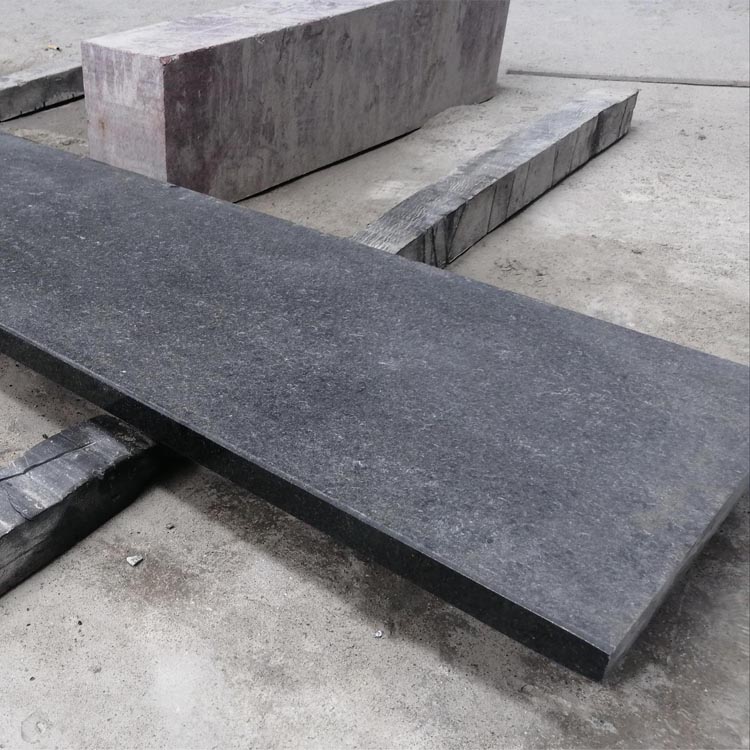anti-slip finish outdoor black granite steps for patio 