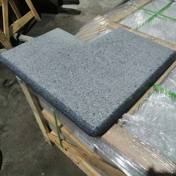 flamed G654 dark grey granite swimming pool coping stone