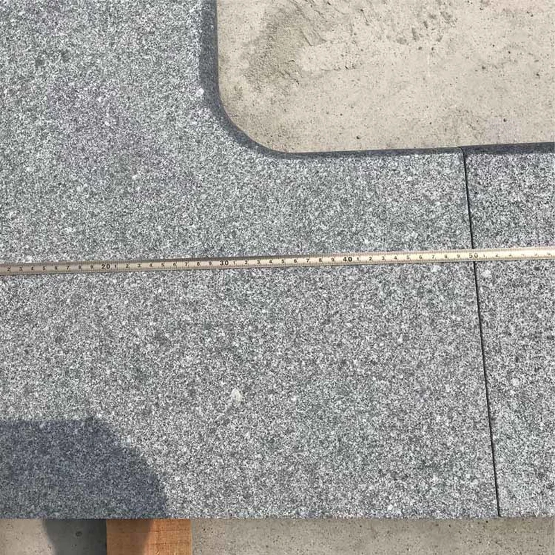 flamed G654 dark grey granite swimming pool coping stone