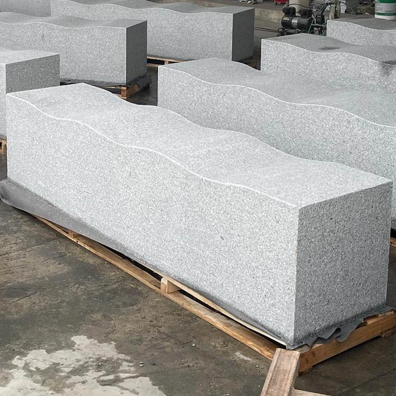 modern design light grey granite seat