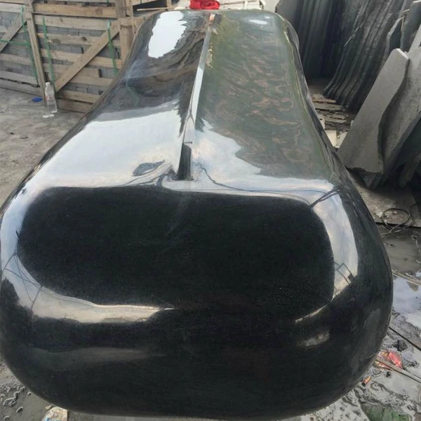 customized design polished black granite seat
