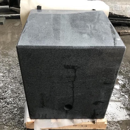 polished dark grey granite seat