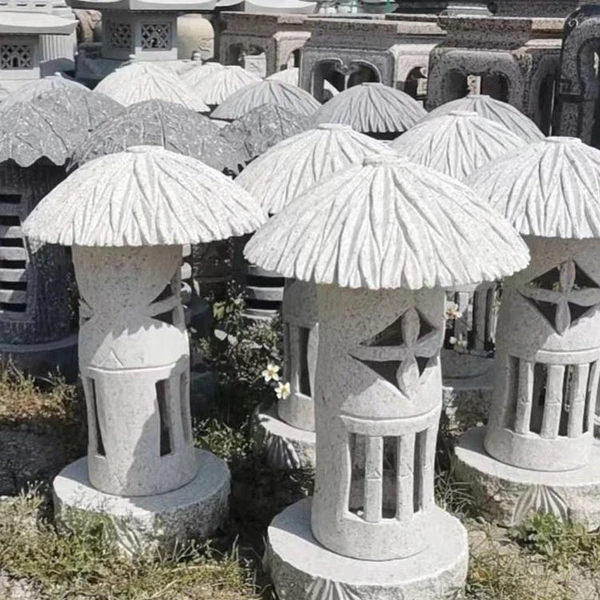 natural stone carving granite lantern