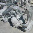 garden stone sculpture granite dolphin carving