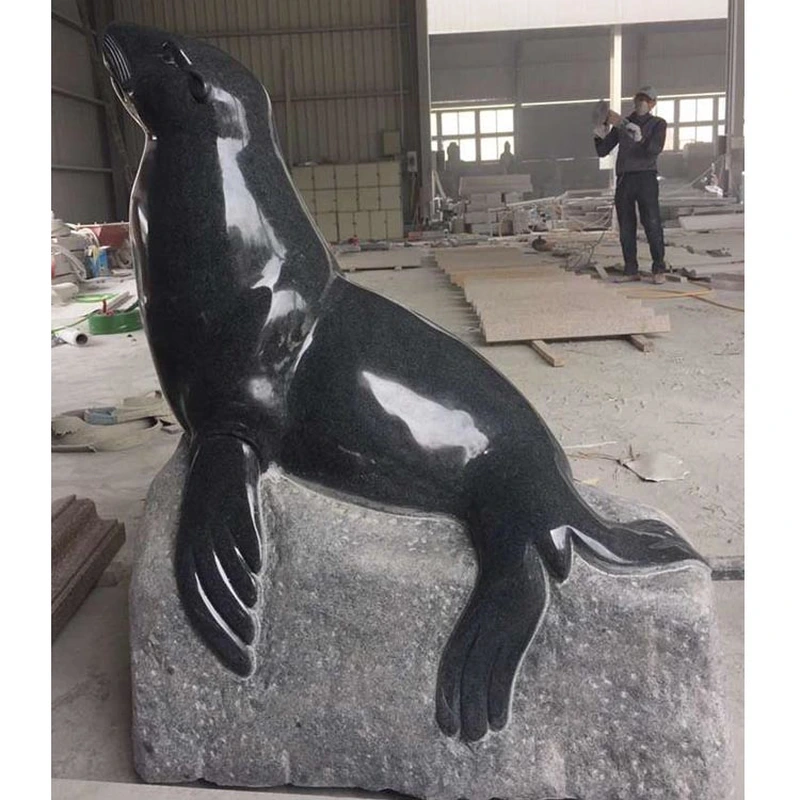 garden stone sculpture granite marine animal carving