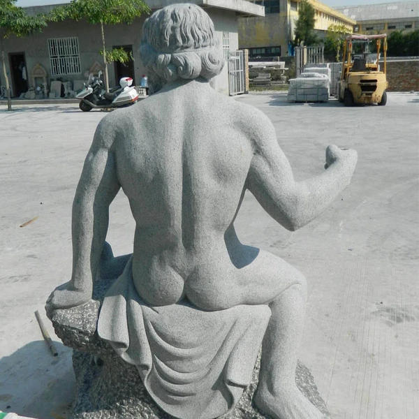 wholesale garden stone statue granite figure Neptune carving