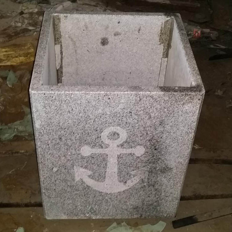 wholesale garden stone statue light grey granite planting