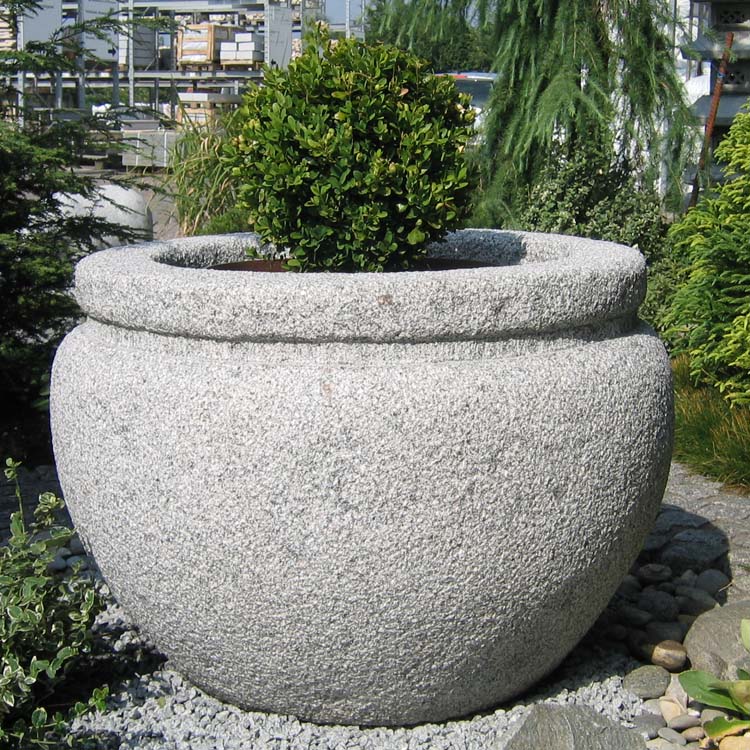 wholesale garden stone statue granite flowerpot