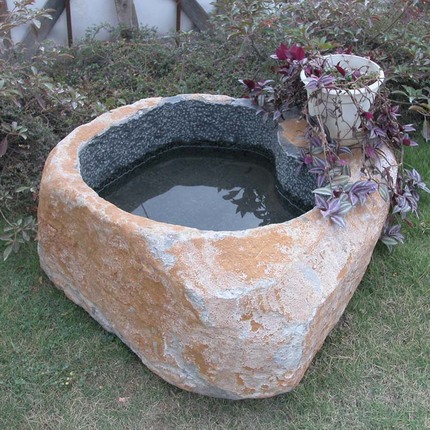 wholesale garden stone statue granite and basalt water trough