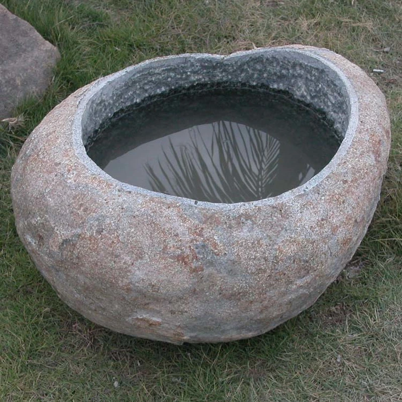 wholesale garden stone statue granite and basalt water trough