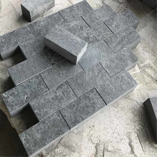 black basalt stone flamed cobble stone