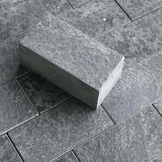 black basalt flamed cobble stone