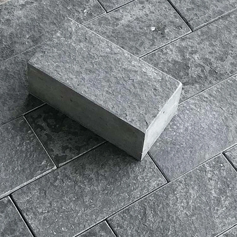 black basalt stone flamed cobble stone