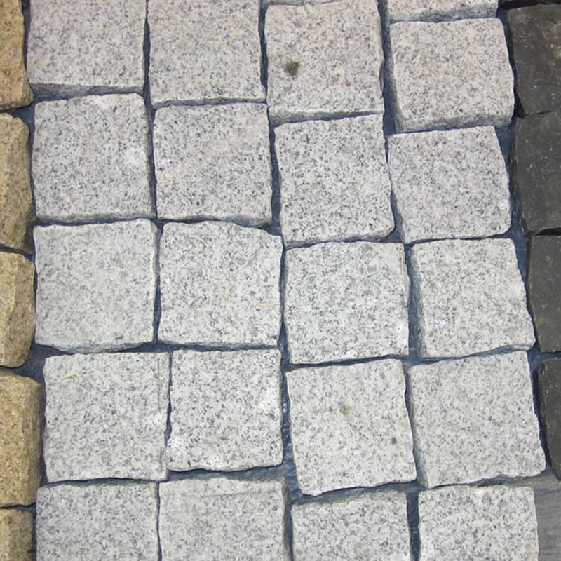 all sides natural split granite and basalt cobble stone