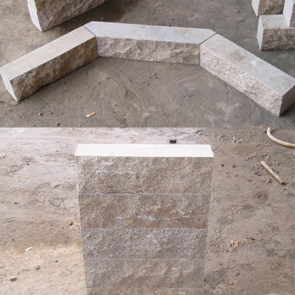 natural split G682 yellow granite wall blocks