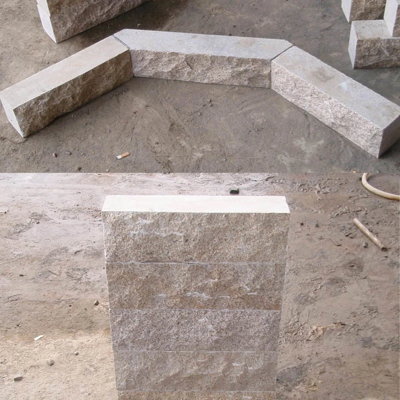 natural split G682 yellow granite wall blocks