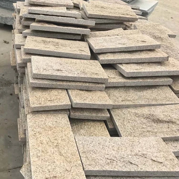 G682 yellow granite mushroom finish wall tiles