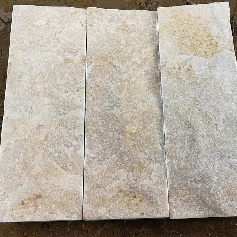 white quartz stone natural split wall tiles