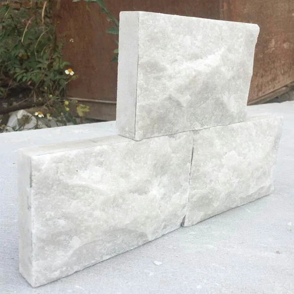 white quartz stone natural split wall tiles