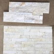 white quartz natural split stacked stone veneer panel