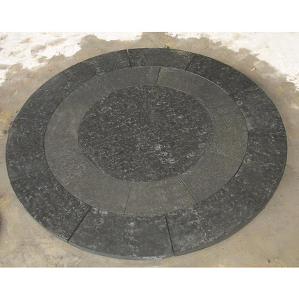 black basalt flamed customized circle outdoor pavers