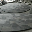 black basalt flamed customized circle outdoor pavers