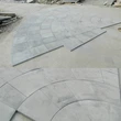 black basalt flamed customized circle outdoor pavers
