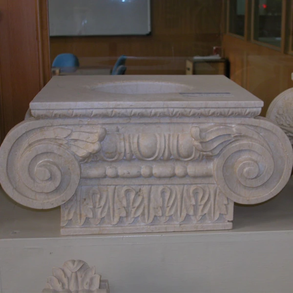 granite and marble column heads carving stone