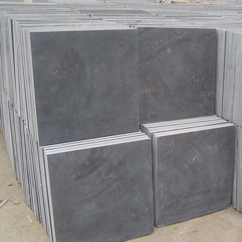 Honed blue limestone paving stone tiles