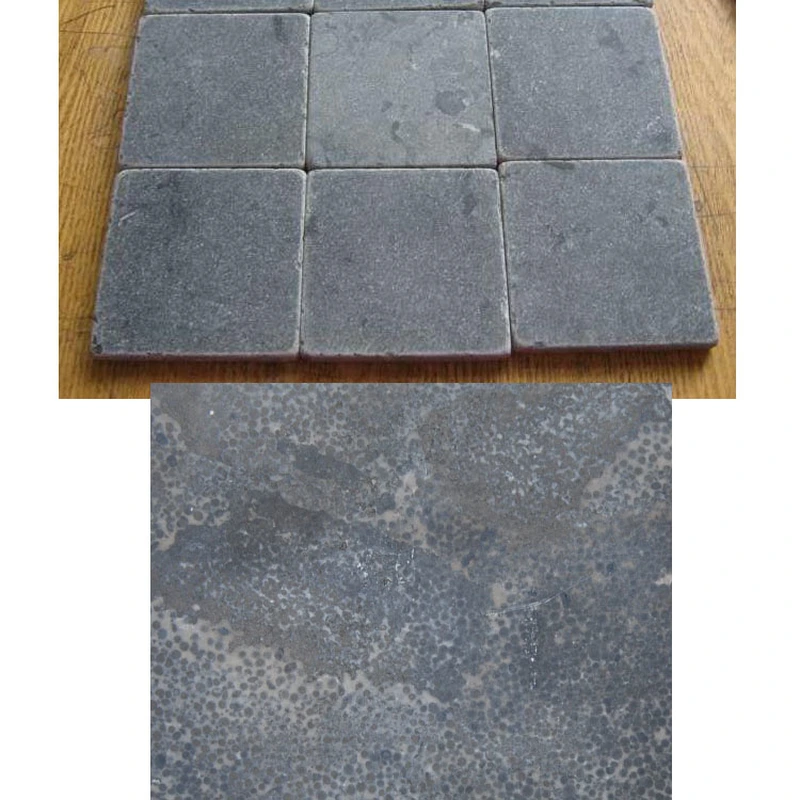 Honed blue limestone paving stone tiles