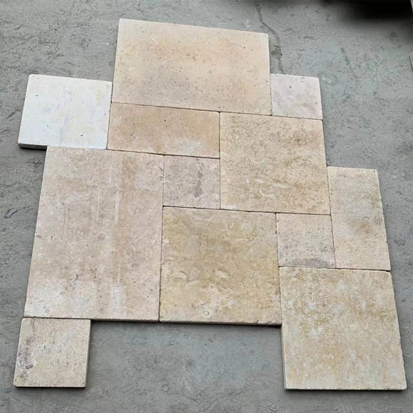 الحجر الجيري الأصفر شحذ بلاط الكسوة الجدار