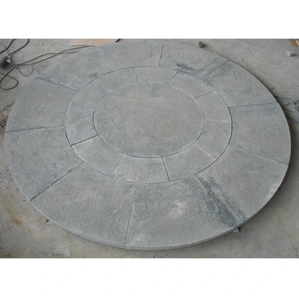Customized black basalt curved paving stone for patio projects