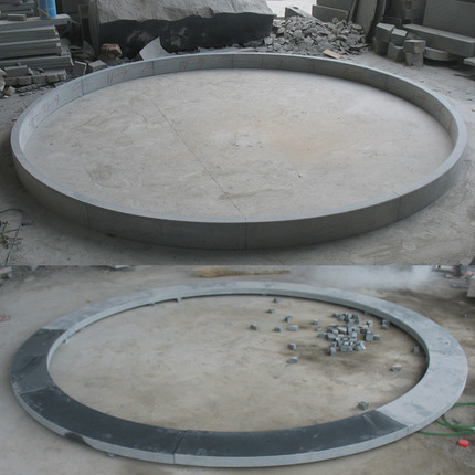 Customized size granite circle pavement for patio projects