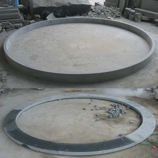 Customized size granite circle pavement for patio projects