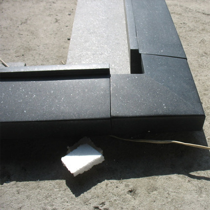 Customized size black granite exterior window sill