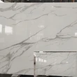 white artificial quartz stone slab