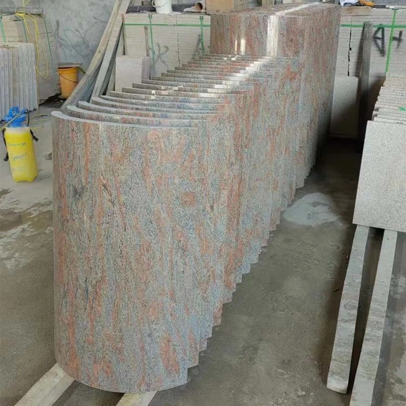 granite and marble interior round column wraps