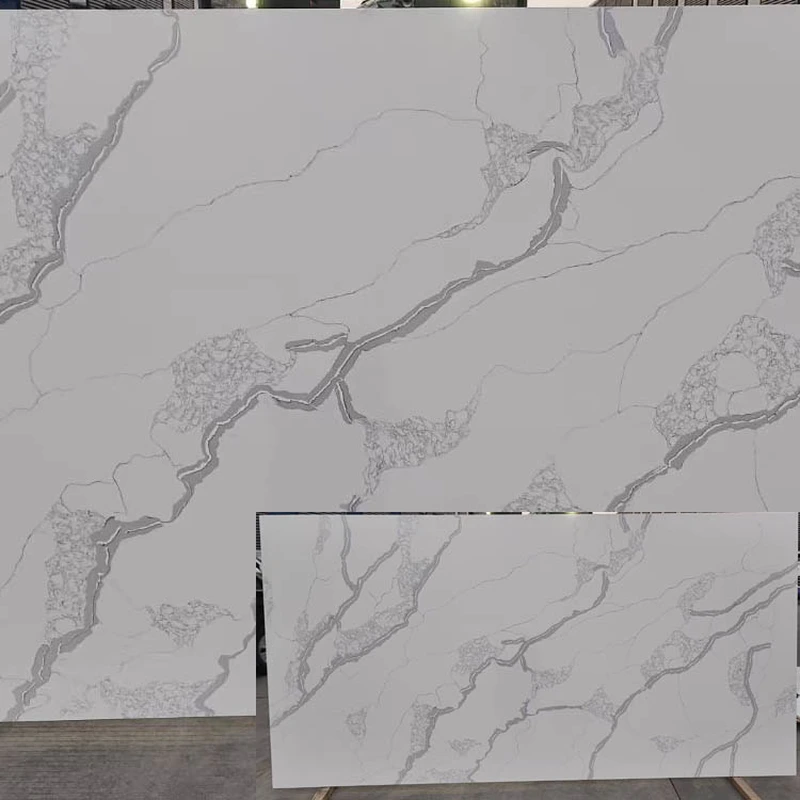 ألواح حجرية كوارتز بيضاء من الحجر الاصطناعي