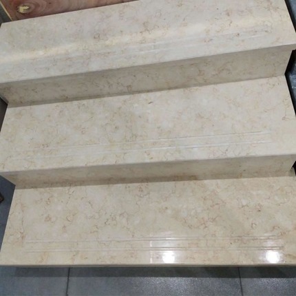 polished interior marble stair step stone