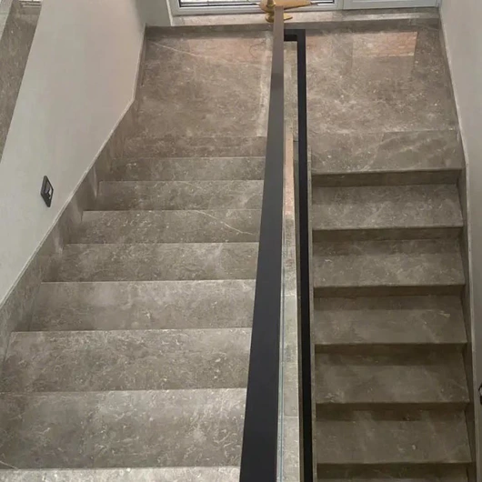 polished interior marble steps and risers