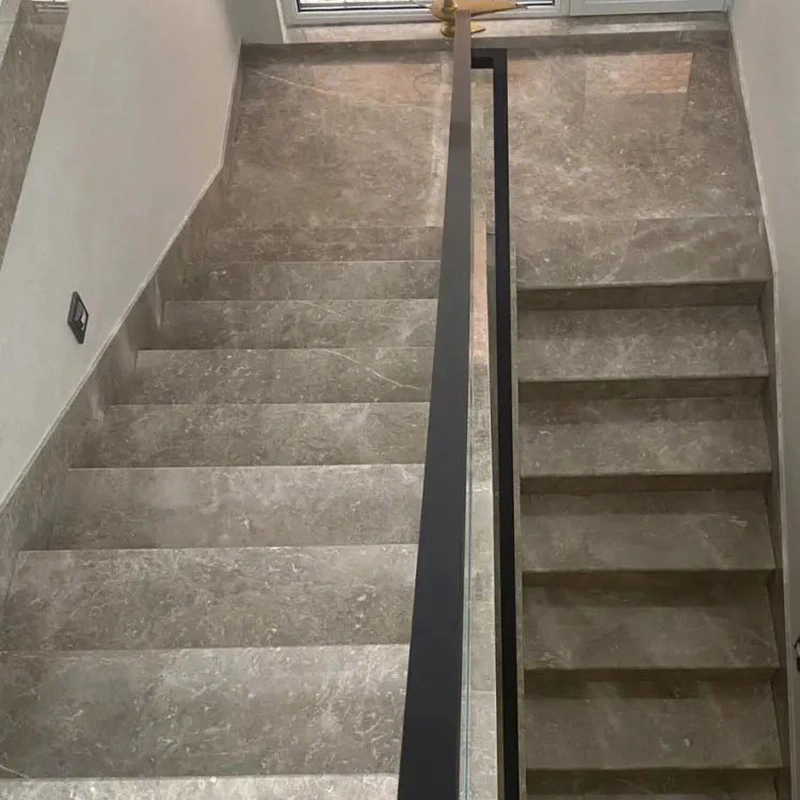 polished interior marble steps and risers