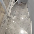 polished interior marble steps and risers