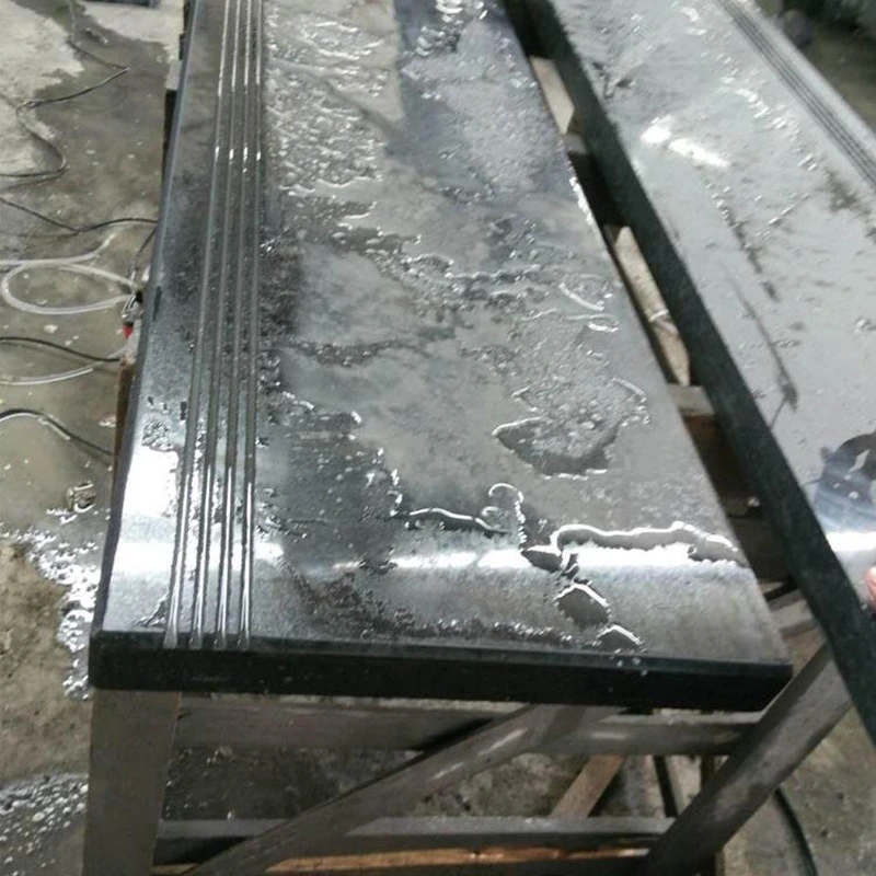 polished black granite steps for sale