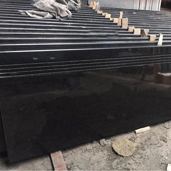 polished black granite steps for sale