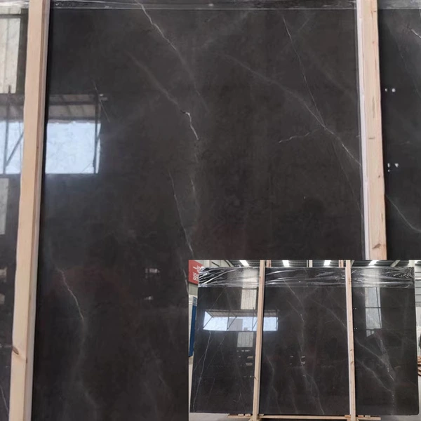 dark grey marble stone slabs